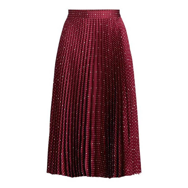 Free Assembly Women’s Pleated Midi Skirt, Sizes XS-XXL | Walmart (US)
