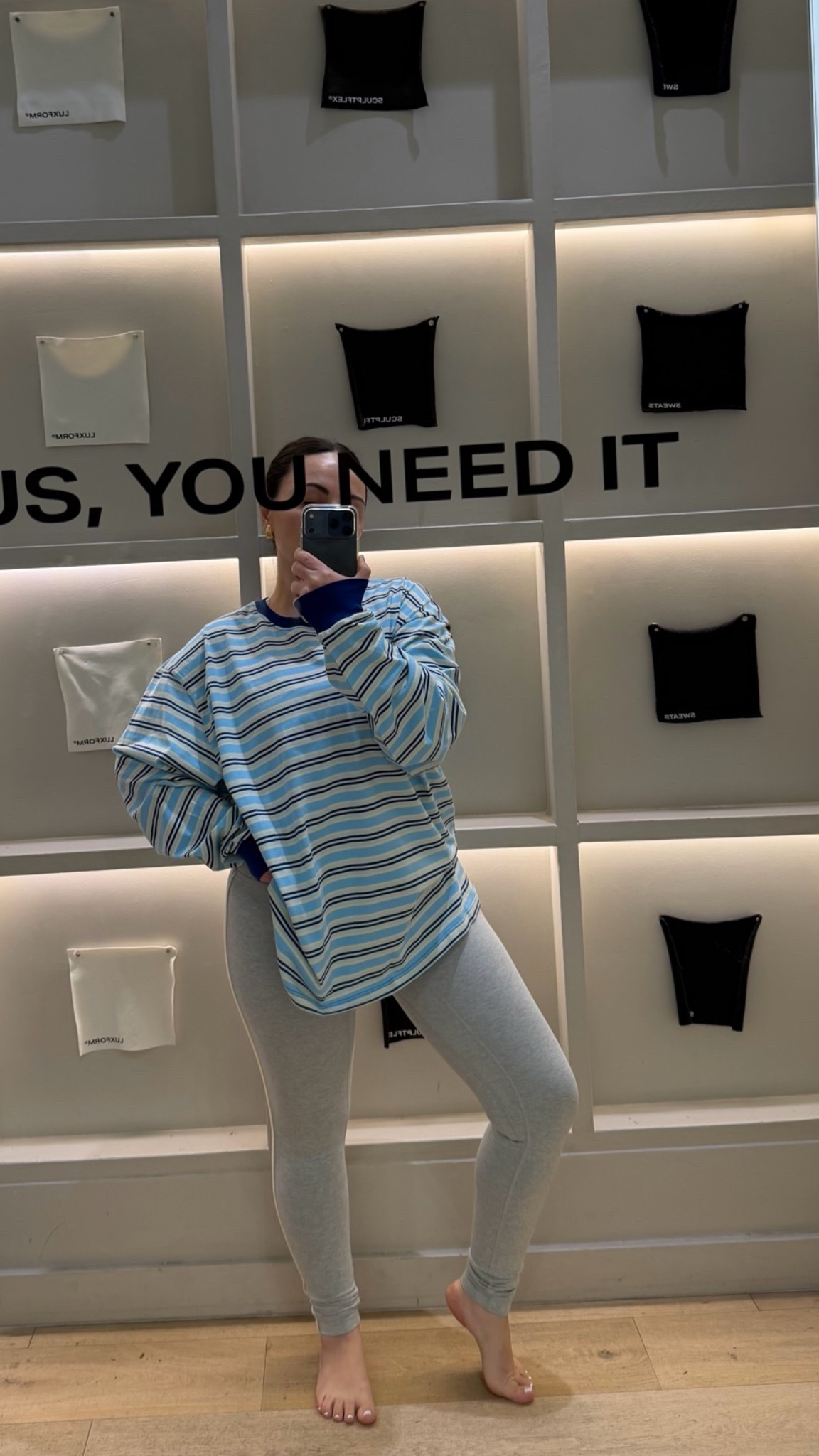 Wearing a size medium in the striped top!

#LTKgrwm #LTKPetite #LTKActive