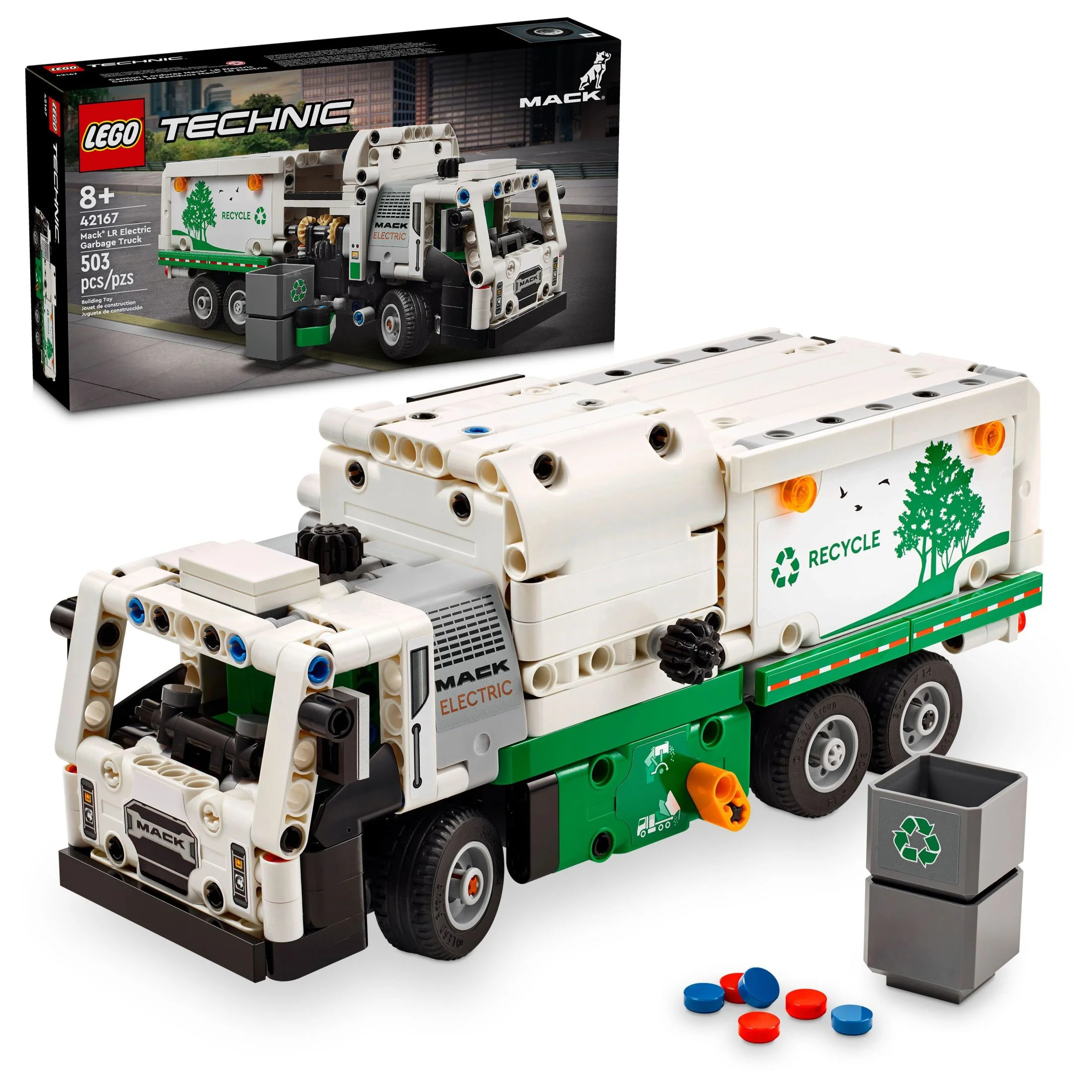 LEGO Technic Mack LR Electric Garbage Truck Toy, Buildable Kids Truck for Pretend Play, Great Gif... | Walmart (US)