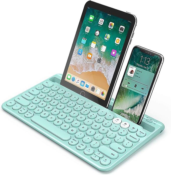 Bluetooth Keyboard, Jelly Comb Multi-Device Universal Bluetooth Rechargeable Keyboard with Integr... | Amazon (US)
