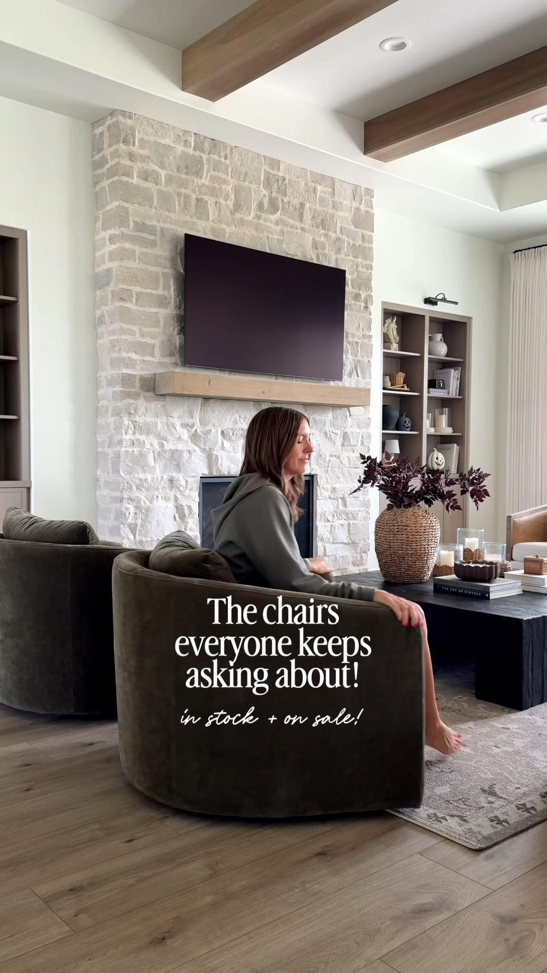 The chairs everyone keeps asking about are in stock AND on sale! 🙌 The perfect size and color - these chairs are actually available in two sizes and multiple fabric options. They are pet and kid friendly, the perfect spot to lounge! We have the 39” size in Dark Moss Rustic Chenille. 

#livingroom #livingroomchair #livingroomfurniture

#LTKHome #LTKSaleAlert