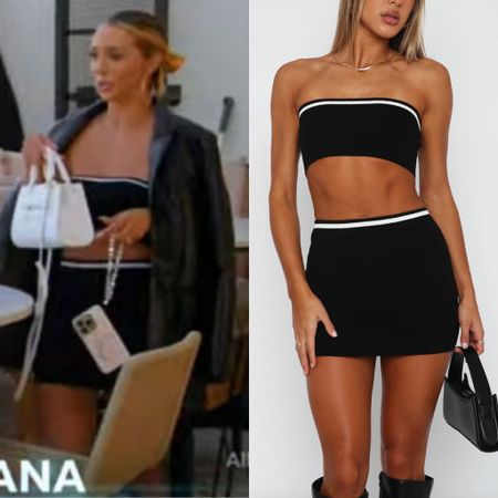 Scheana Shay’s Black Contrast Trim Skirt Set is by White Fox Boutique // Shop Similar 