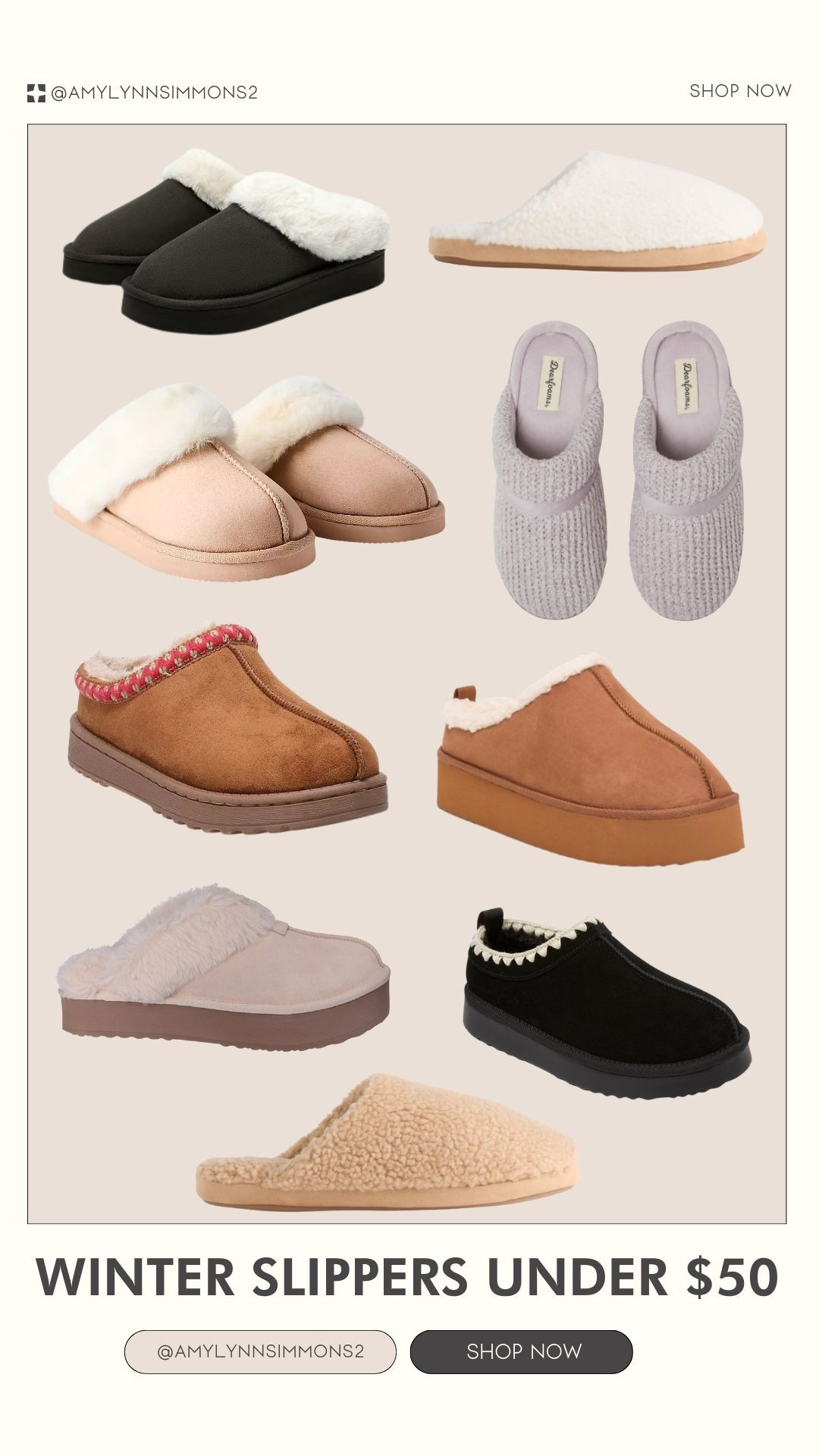 Winter Slippers Under $50 #slippers #winterslipper  

 #LTKHoliday #LTKgrwm #LTKSeasonal