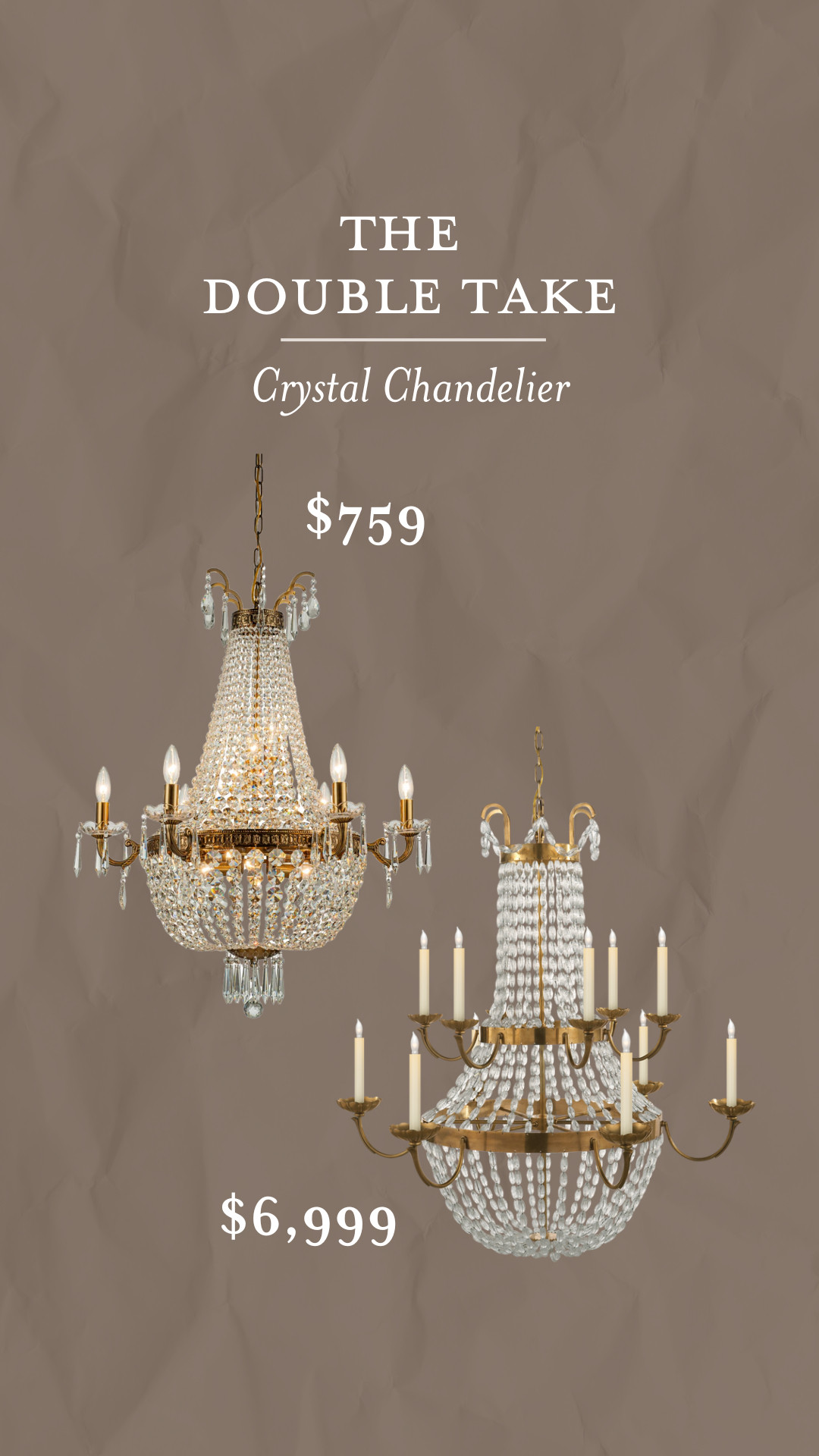 The Double Take: Crystal Chandelier ✨ 
We just added this chandelier to our dining room and I'm obsessed. When we were in Italy there were crystal chandeliers everywhere and I just knew I had to have one. 

 

#LTKHome #LTKStyleTip