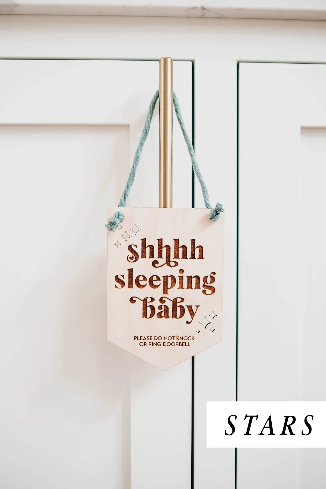 Shhh Baby Sleeping Door Sign Nursery Sign Newborn Decorations Nap Time Wood Sign Doorbell Signs K... | Etsy (US)