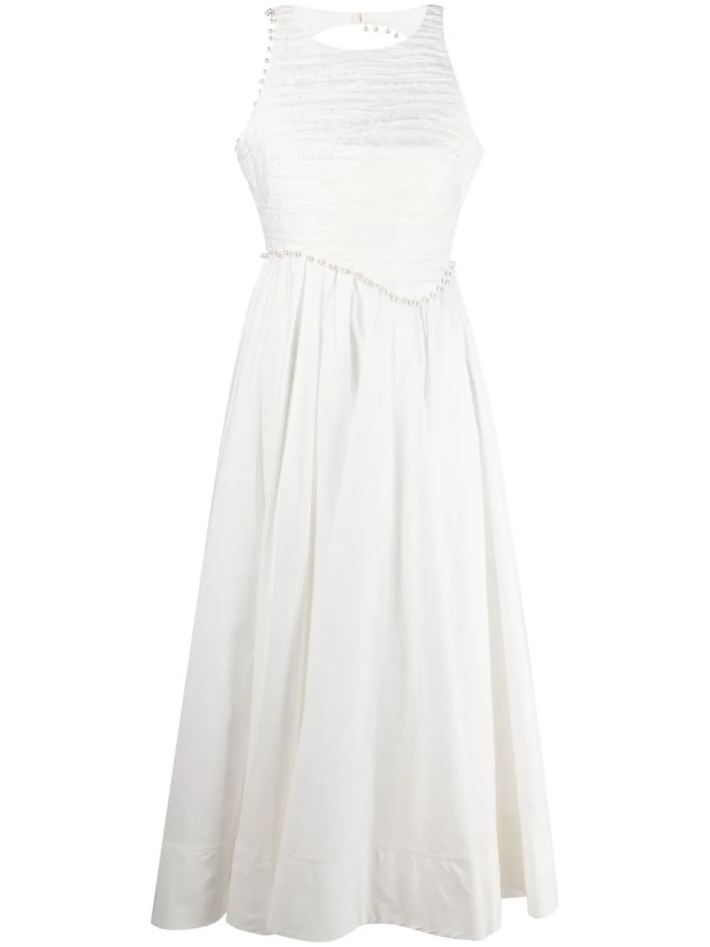Florence faux-pearl cotton dress | Farfetch Global