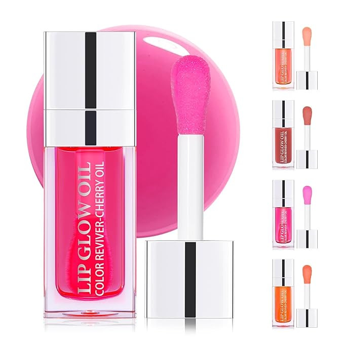 Hydrating Lip Glow Oil, Clear Plumping Lip Gloss, Long Lasting, Moisturizing, Non-Sticky, Tinted ... | Amazon (US)