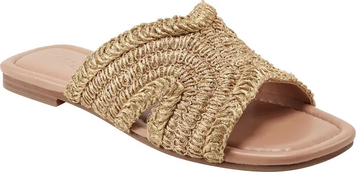 Narda Raffia Slide Sandal (Women) | Nordstrom