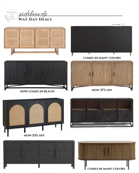 Way day sale. Modern sideboard black. Wooden sideboard rustic. Light wood sidebaord rattan. Reeded sidebaord brown. Credenza modern. 

#LTKsalealert #LTKFind #LTKhome