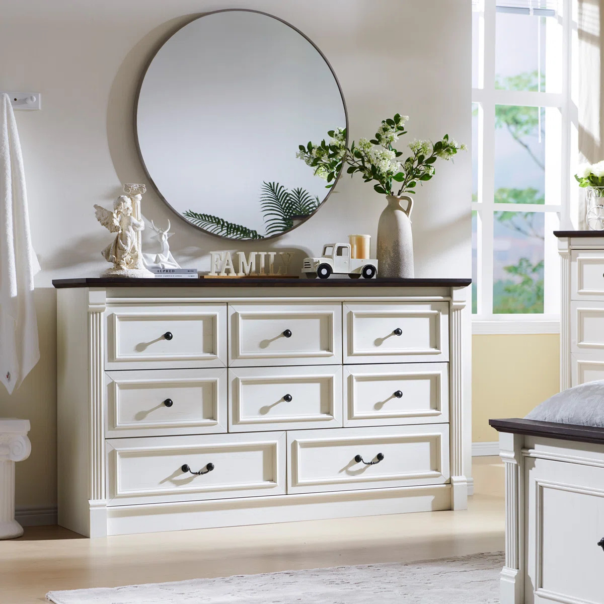 Winston Porter Burlington Farmhouse 8 Drawers Dresser for Bedroom, 61.2" Wide Large Dressers & Ch... | Wayfair North America