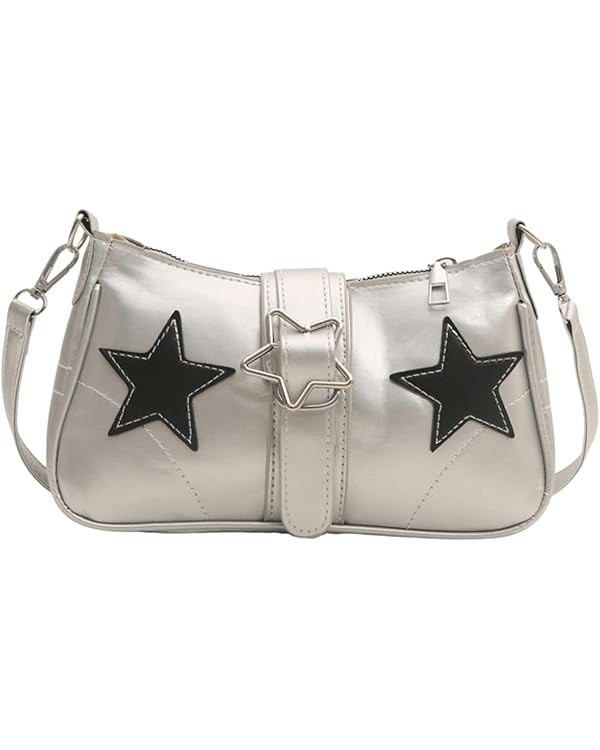 Cute Y2K Handbag Purse, Aesthetic Star Shoulder Bag for Women Trendy | Amazon (US)