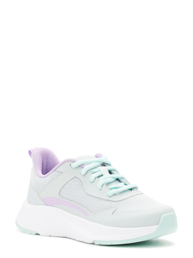 Athletic Works Little Girl & Big Girl Mesh Jogger Lace Up Sneakers | Walmart (US)