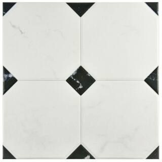 Merola Tile Betera Jet Blanco 13-1/8 in. x 13-1/8 in. Ceramic Floor and Wall Tile (10.98 sq. ft. ... | The Home Depot