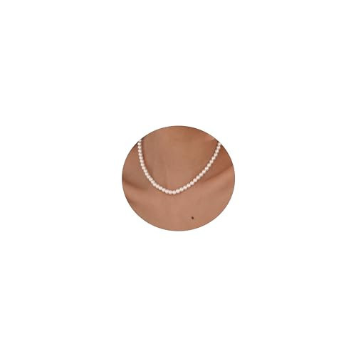 CAROVO Pearl Necklaces for Women,14K Gold Plated Dainty Pearl Necklace Layered Paperclip Tiny Pearl Chain Necklace Delicate Handmade Cultured Pearl Necklace Everyday Jewelry for Gifts | Amazon (US)