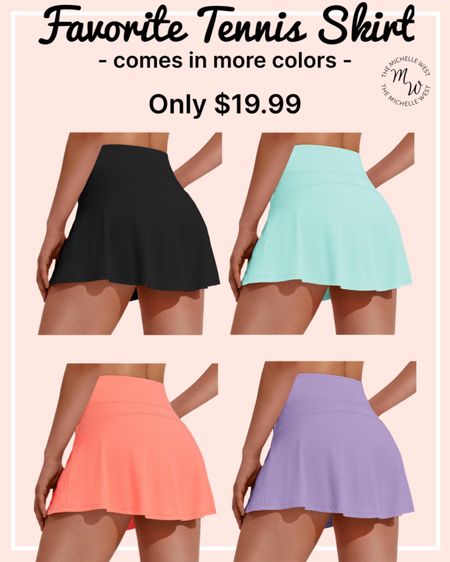 I have a try-on coming this week with this tennis/pickleball skirt but I already went back and got it three more colors and I want one more for the fall! 😆. It has shorts underneath, it’s high-waisted, and soooo comfy!! TTS! I wear an XS. Tune in this week for a try-on with it and a few other pieces! 

#LTKActive #LTKFitness #LTKFindsUnder50