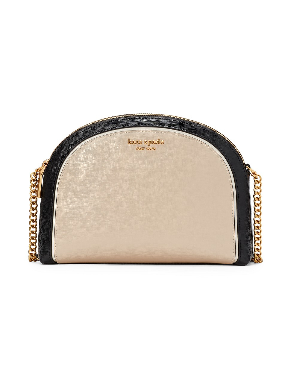 Women's Morgan Colorblocked Saffiano Leather Double Zip Dome Crossbody Bag - Earthenware | Saks Fifth Avenue