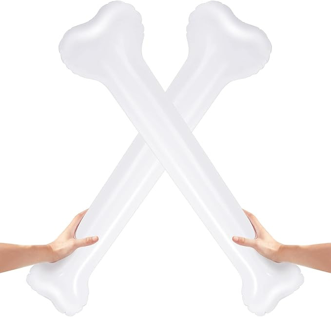 Aoriher 2 Pieces Caveman Jumbo Bone Prop Halloween 40 Inches Inflatable Fake Bones for Caveman Ju... | Amazon (US)