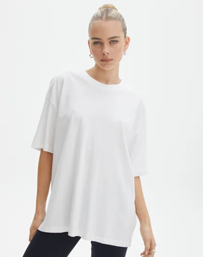 Oversized Baggy Tee in White | Glassons | Glassons (Australia)