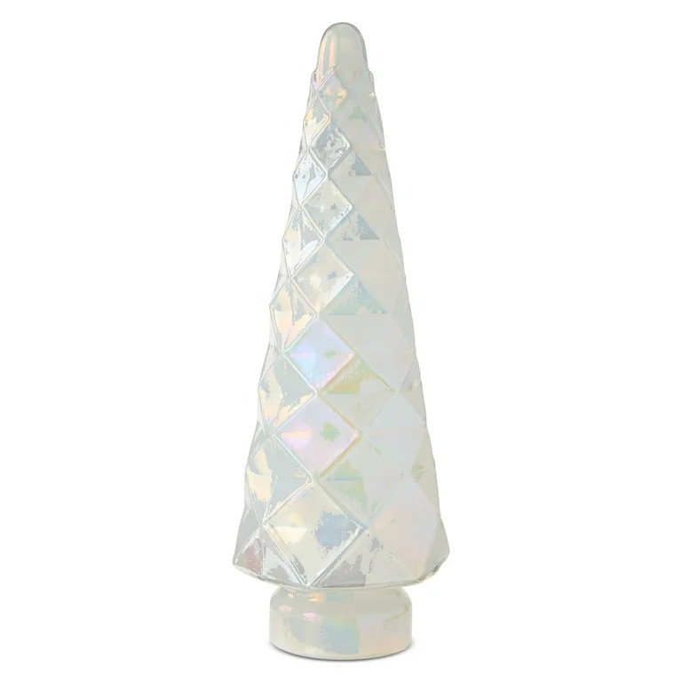 Glass Christmas Tree Decoration, White, 15", by Holiday Time | Walmart (US)