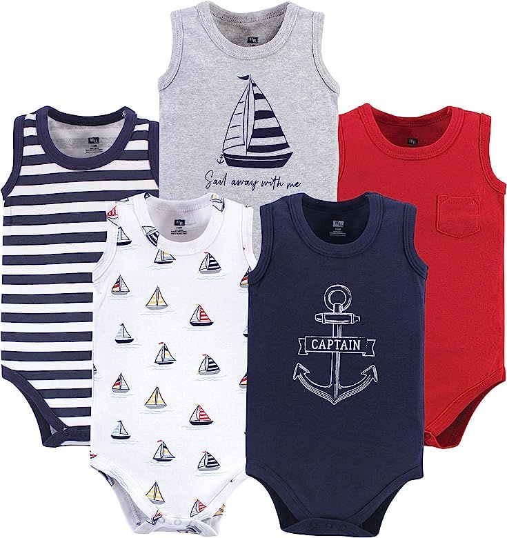 Hudson Baby Unisex Baby Cotton Sleeveless Bodysuits | Amazon (US)