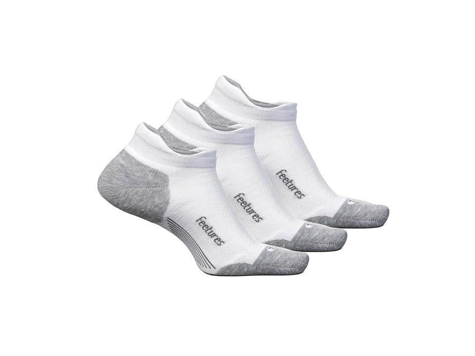 Feetures Elite Max Cushion No Show Tab 3-Pair Pack No Show Socks Shoes White : SM (US Women's Shoe 4-6.5), Nylon/Polyester/Spandex | Zappos