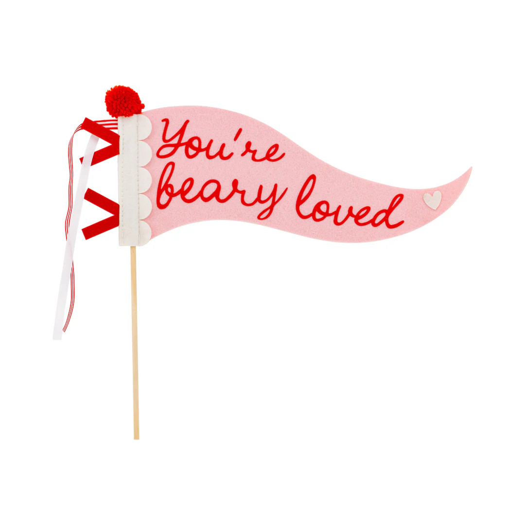 Occasions Beary Loved Felt Pennant | My Mind's Eye