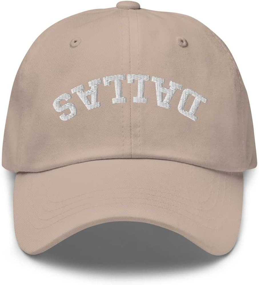 Upside Down Dallas Hat, Inverted Dallas Embroidered Dad Cap | Amazon (US)