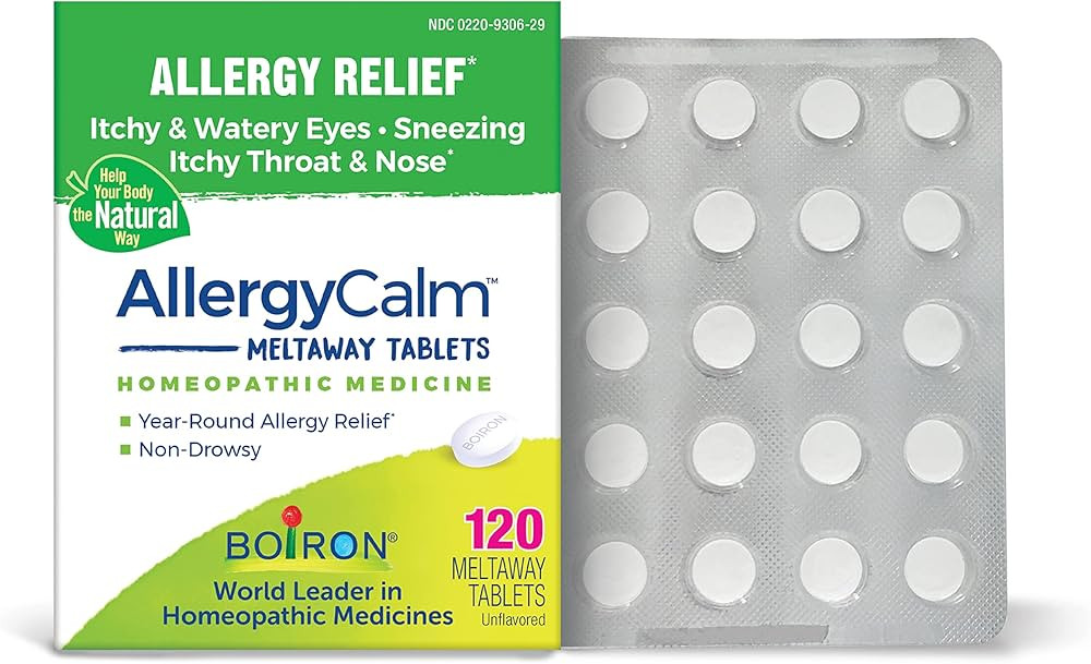 Boiron AllergyCalm Tablets for Relief from Allergy and Hay Fever Symptoms of Sneezing, Runny Nose... | Amazon (US)