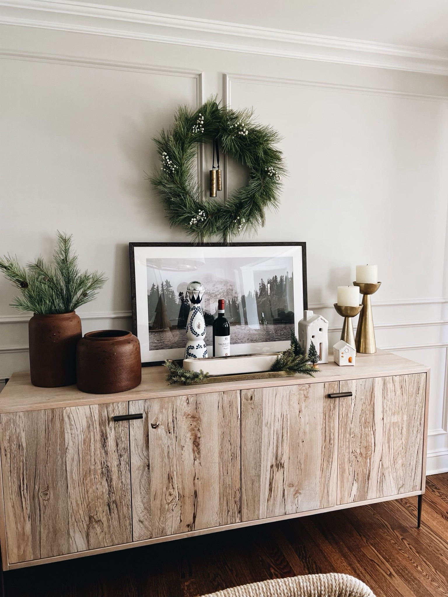 Holiday Home Decor, Christmas Decor 

•terracotta vases are old Target 
•buffet is from McGee & co, but also linked similar 

#LTKhome #LTKHoliday