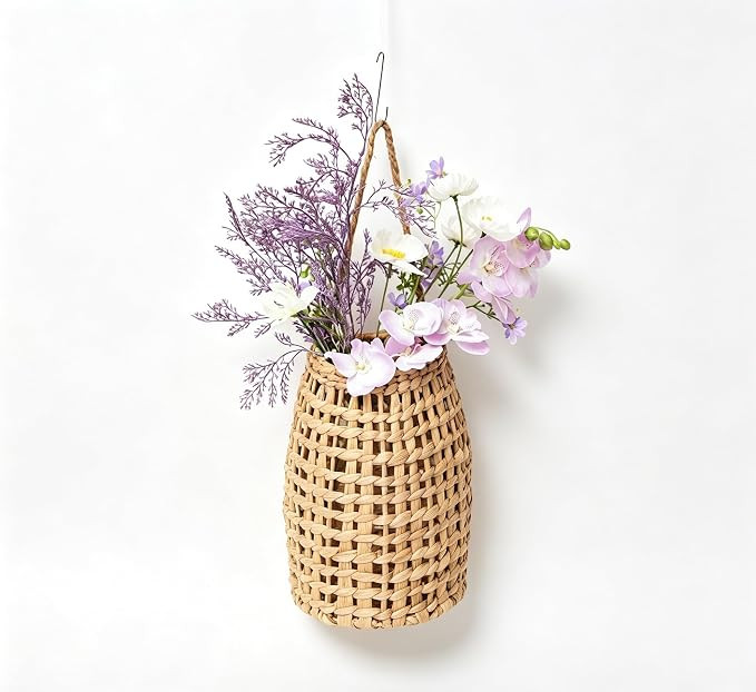 Woven Water Hyacinth Hanging Basket Door Hanging Basket Wall for Home Garden Farmhouse (Water Hya... | Amazon (US)