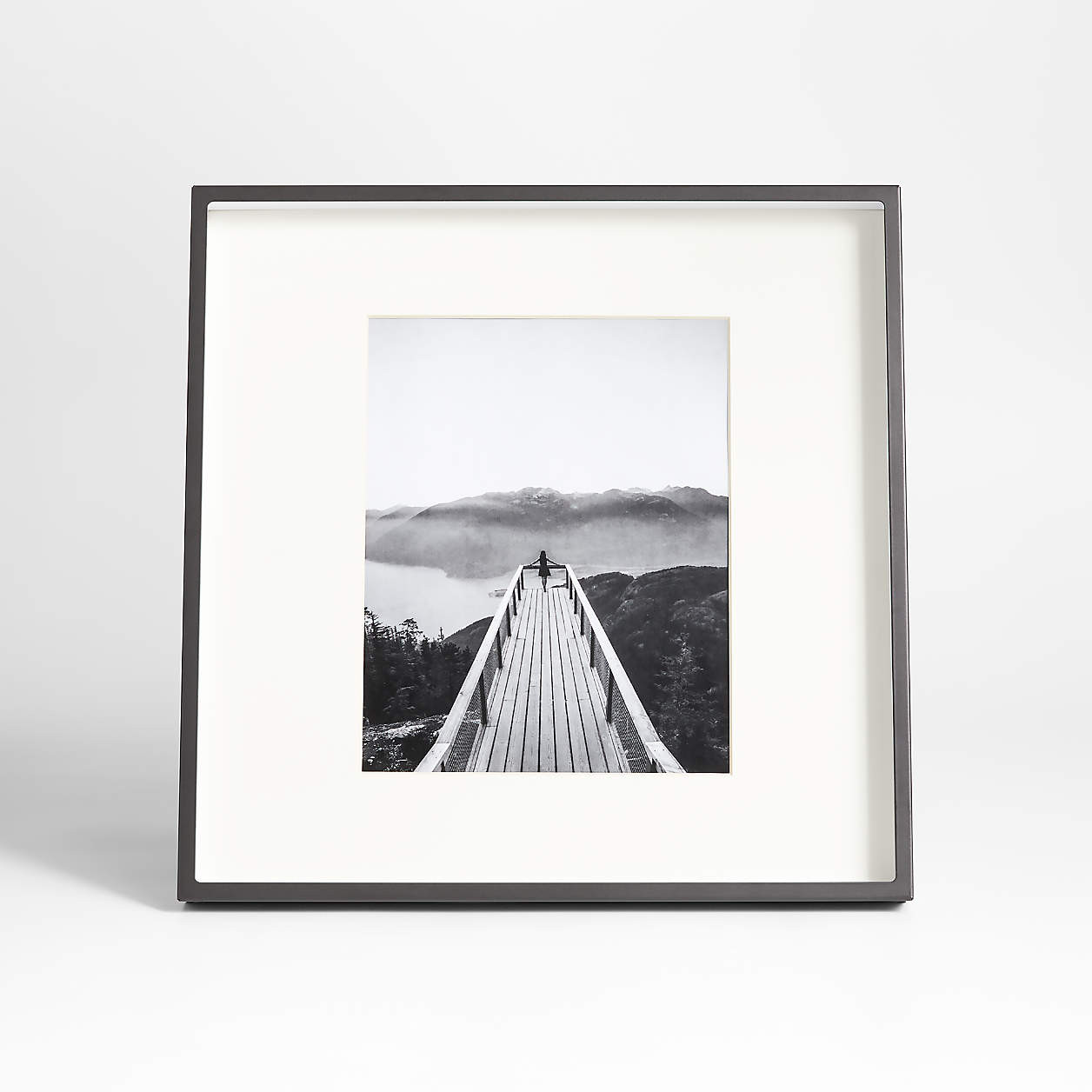 Brushed Black 11x11 Picture Frame | Crate & Barrel