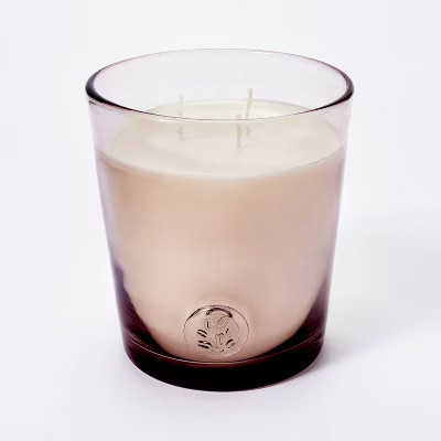 38oz Colored Glass Candle Pink - Threshold™ designed with Studio McGee | Target