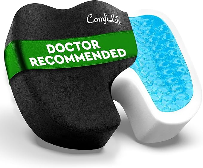 ComfiLife Premium Gel & Memory Foam Seat Cushion – Doctor Recommended Office Chair Cushion, Car... | Amazon (US)
