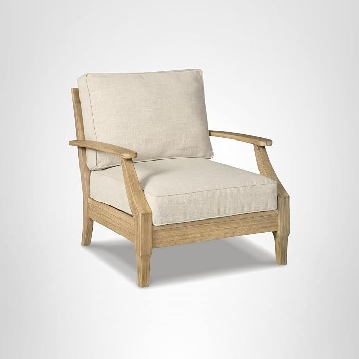 Signature Design by Ashley Clare View Outdoor Lounge Chair, Eucalyptus Wood Frame, 5-Step Protect... | Amazon (US)