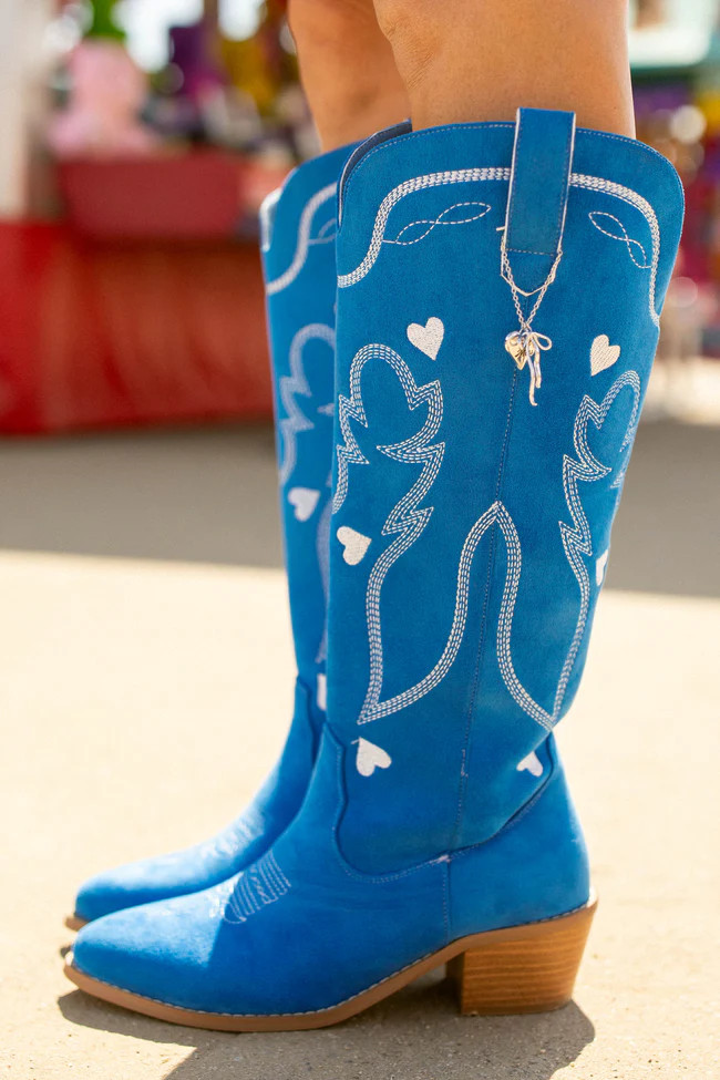 Horton Heart Blue Boots FINAL SALE | Pink Lily