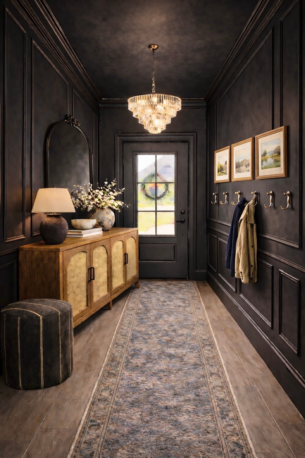 Dark and moody entryway mock up 

#LTKHome