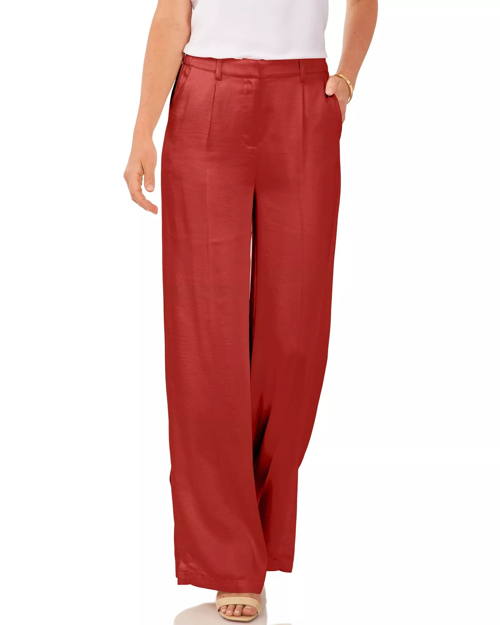 Vince Camuto Pleated Straight-leg Pants | Vince Camuto