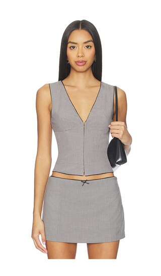 Anouk Top in Grey | Revolve Clothing (Global)