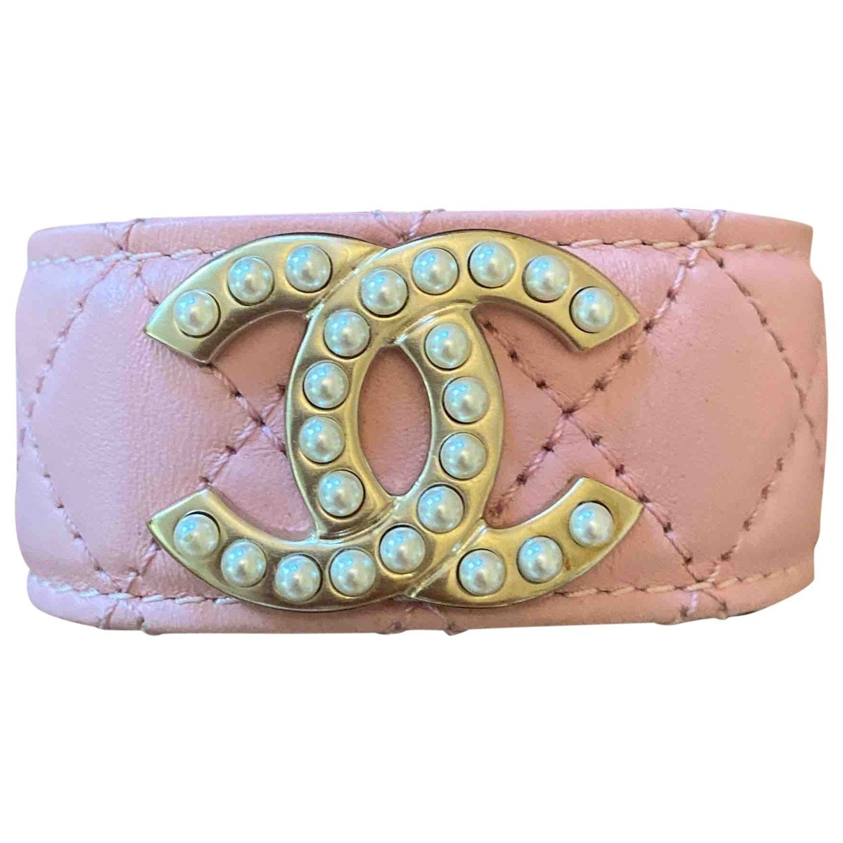 Chanel Pink Leather Bracelets | Vestiaire Collective (Global)