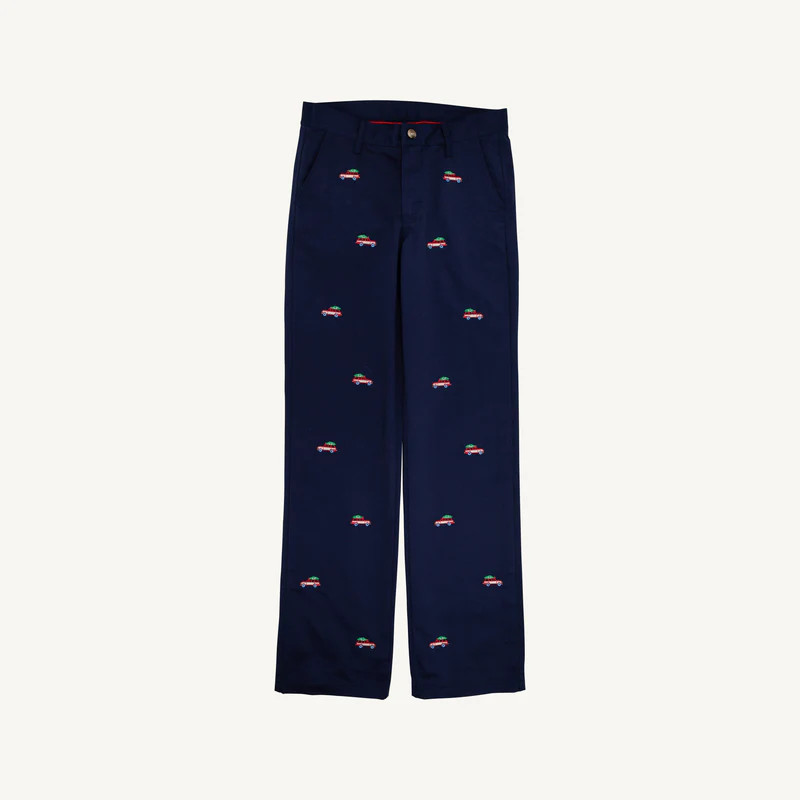 Critter Prep School Pants (Twill) - Nantucket Navy with Woody Jeeps Em | The Beaufort Bonnet Company