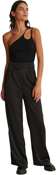 NA-KD Women's Ribbed Crop Top Cami Shirt | Amazon (UK)