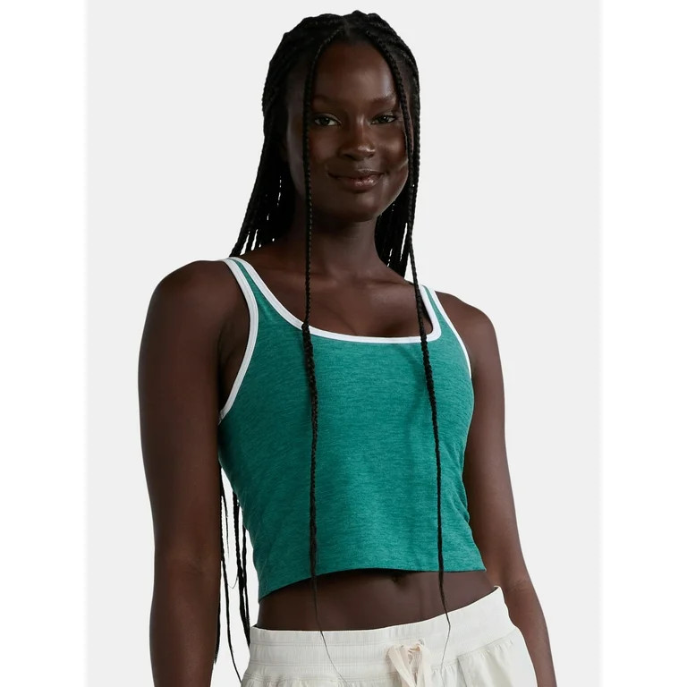Athletic Works Women's and Women's Plus ButterCore Tipped Tank Bra, Sizes XS-4X | Walmart (US)