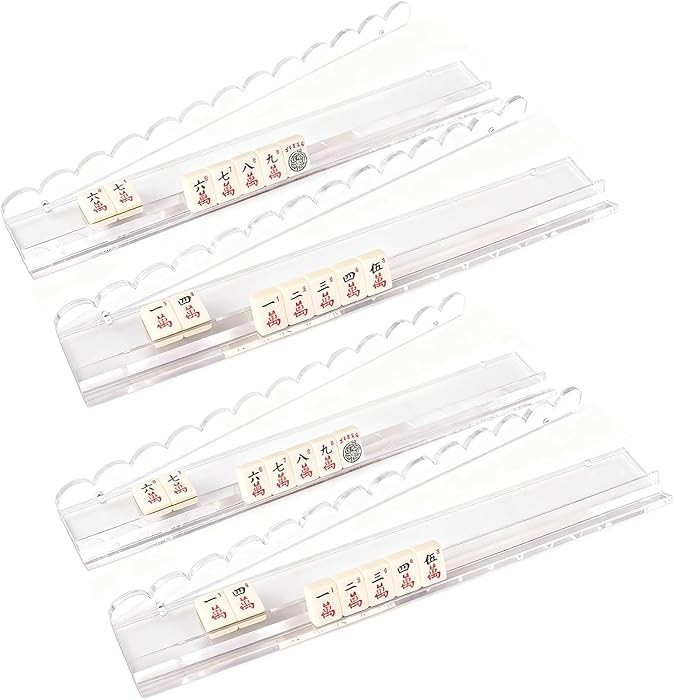 4PCS Mahjong Racks with Pushers, Upgraded American Mahjong Stand Set with Separate Pushers, Conve... | Amazon (US)