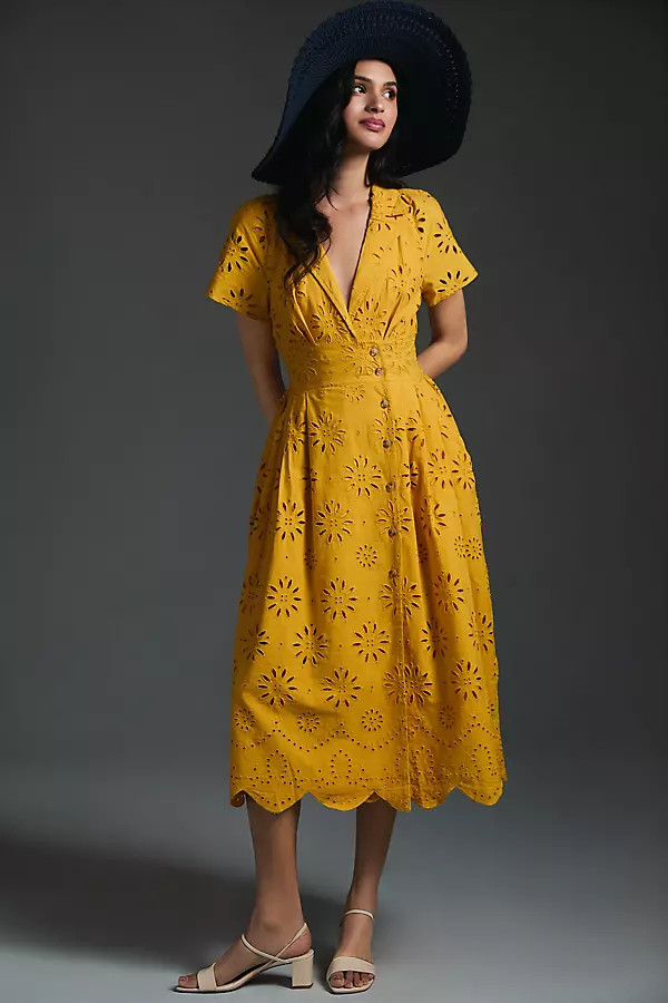 By Anthropologie Eyelet Shirt Dress | Anthropologie (US)