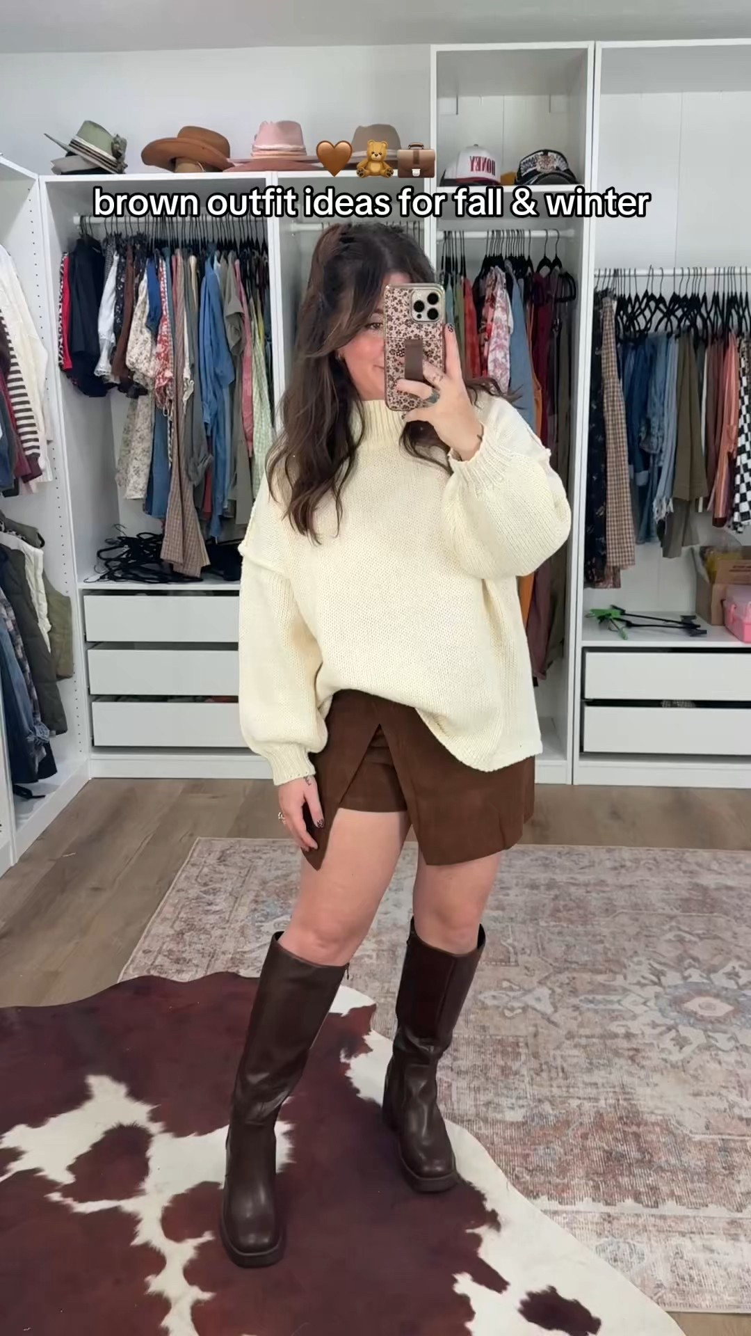 Brown autumn + winter outfit inspo! 5’1 size 8/10! All sizing runs TTS!

#LTKFindsUnder50 #LTKootd #LTKHoliday