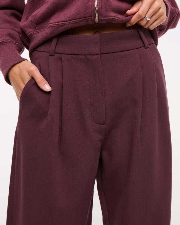 A&F Sloane Tailored Wide Leg Pant | Abercrombie & Fitch (US)