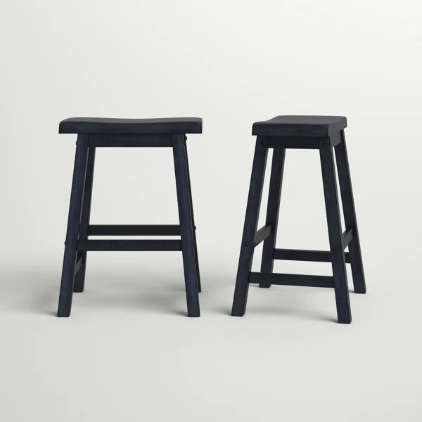 Sharman Solid Wood Stool (Set of 2) | Wayfair North America