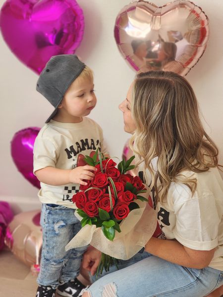 Mommy and me Valentines shirts. I love these comfy matching Valentines t-shirts from MadiMoosh Boutique. She has the cutest designs for toddler clothes. 

#LTKfamily #LTKkids #LTKover40