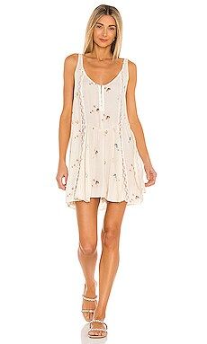 Free People Give A Little Mini Slip Dress in Ivory Combo from Revolve.com | Revolve Clothing (Global)