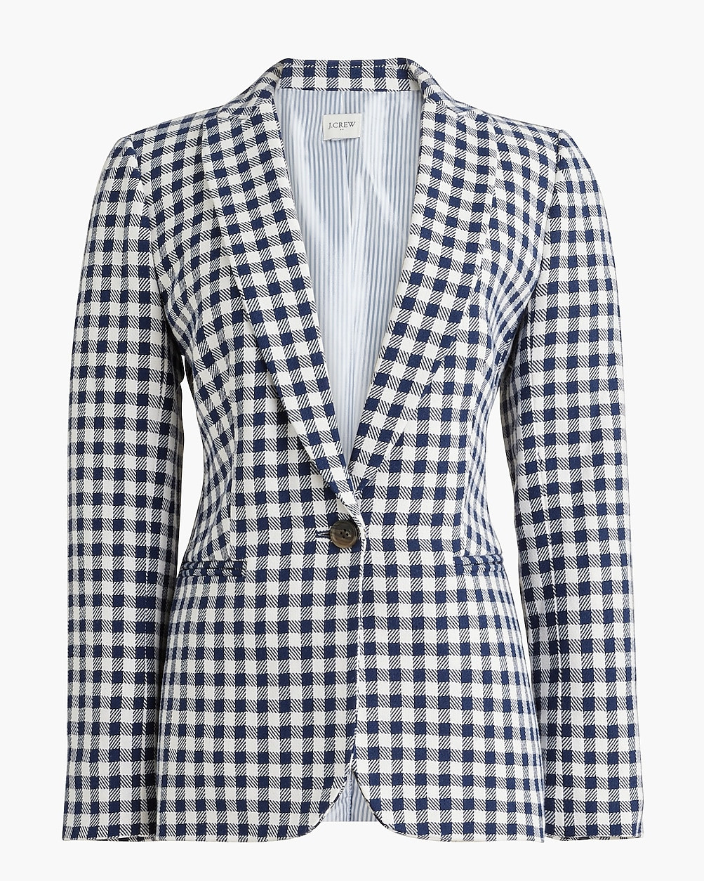 Gingham one-button blazer | J.Crew Factory